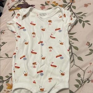 Carter's Whimsical White and Red Mushroom Bodysuit